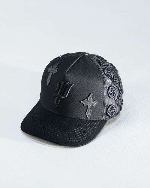 HAT MONOGRAM BLACK CROCE